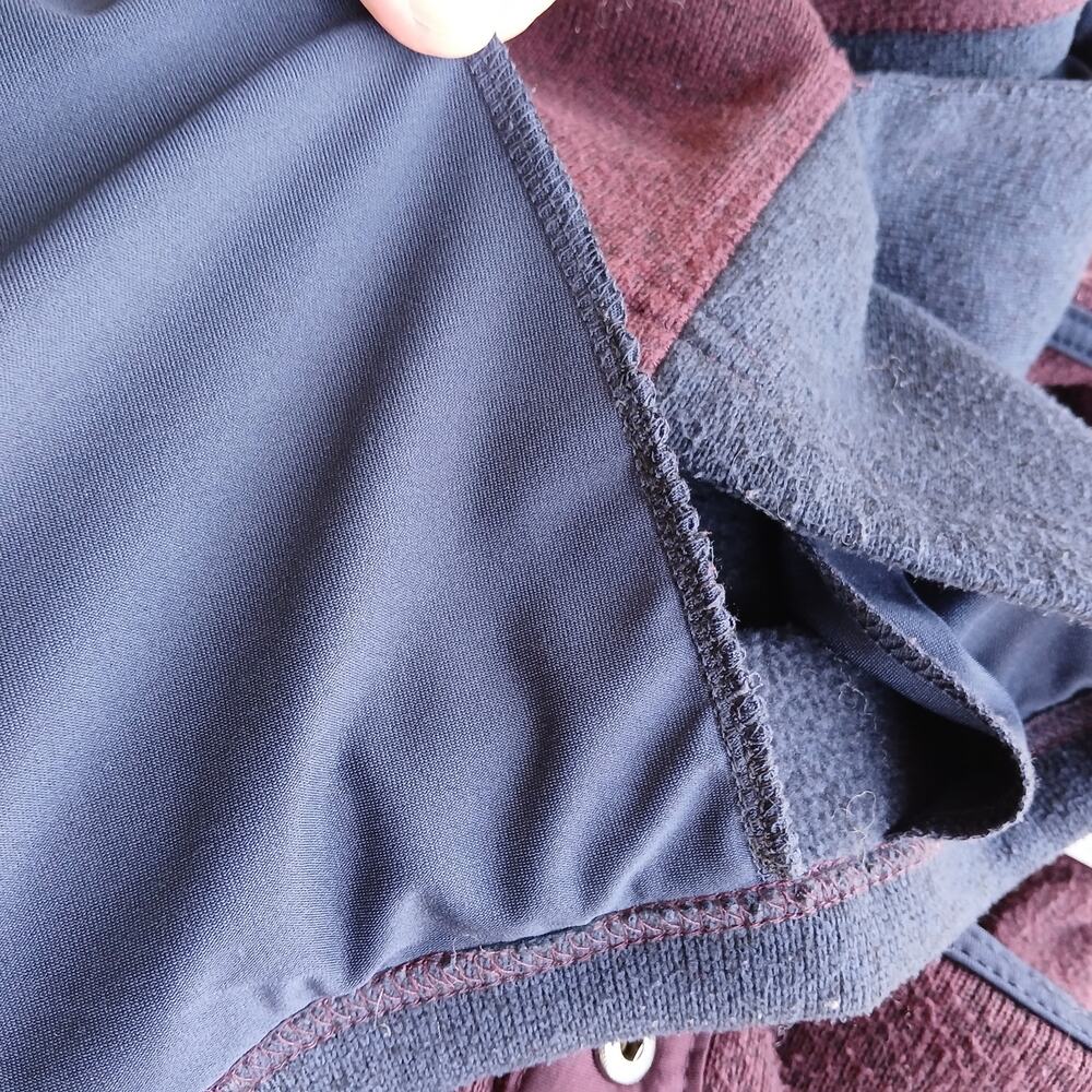 Sonoma The Supersoft Sweater Fleece S colorblock sweatshirt quarter snap pockets - Picture 13 of 16